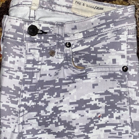 Rag & Bone gray camo digital print skinny jeans 27‎ W1502O337 - Picture 3 of 13